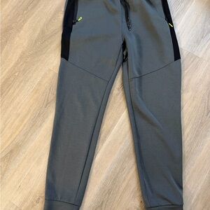 Men's Charcoal and Black Joggers